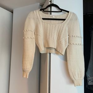 Jonathan Simkhai Cropped Sweater - SZ Small